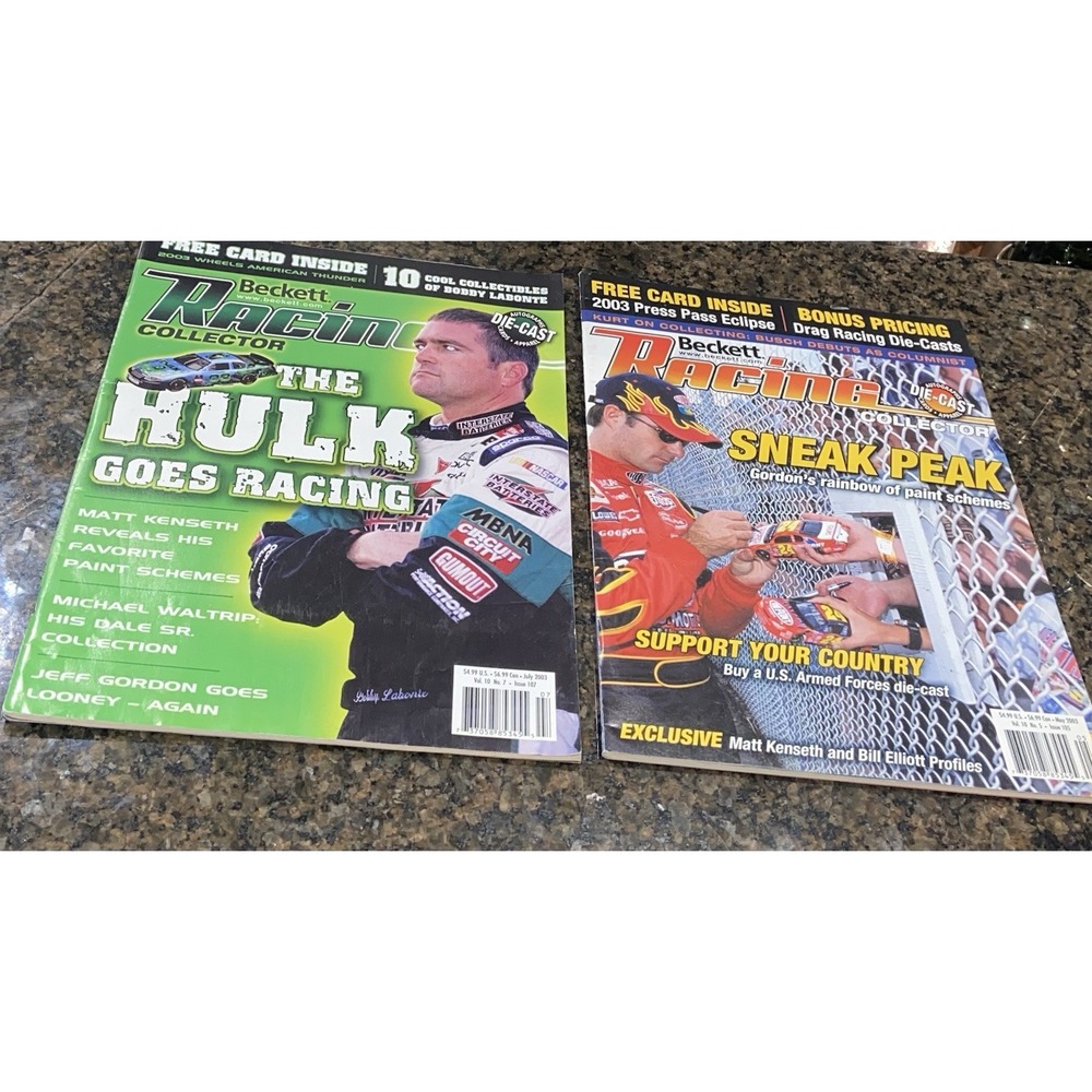 Bobby Labonte Beckett Racing Magazines Jeff Gordon 2003 Bundle Racing Cards Hulk